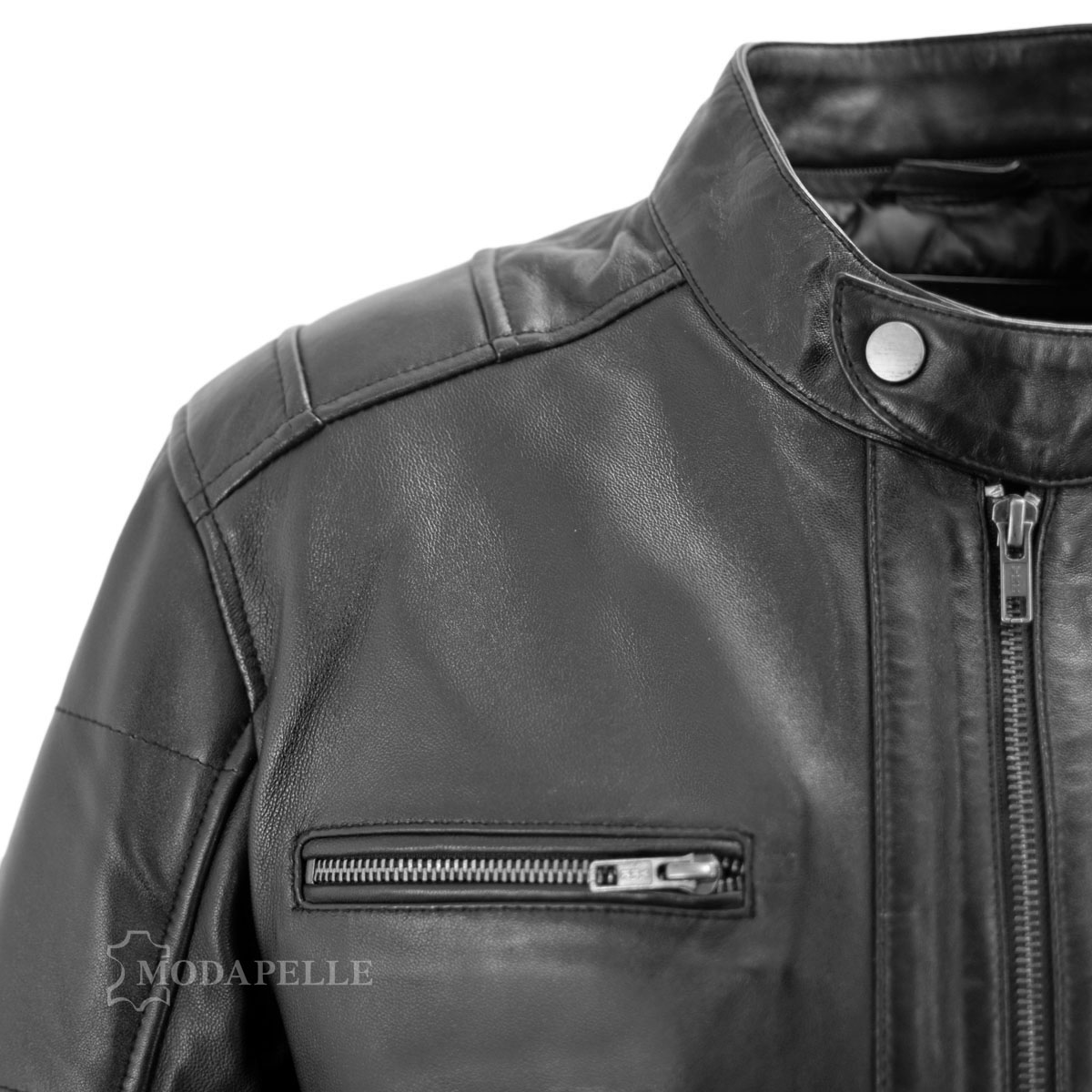 Leather jacket Robin black - MODAPELLE