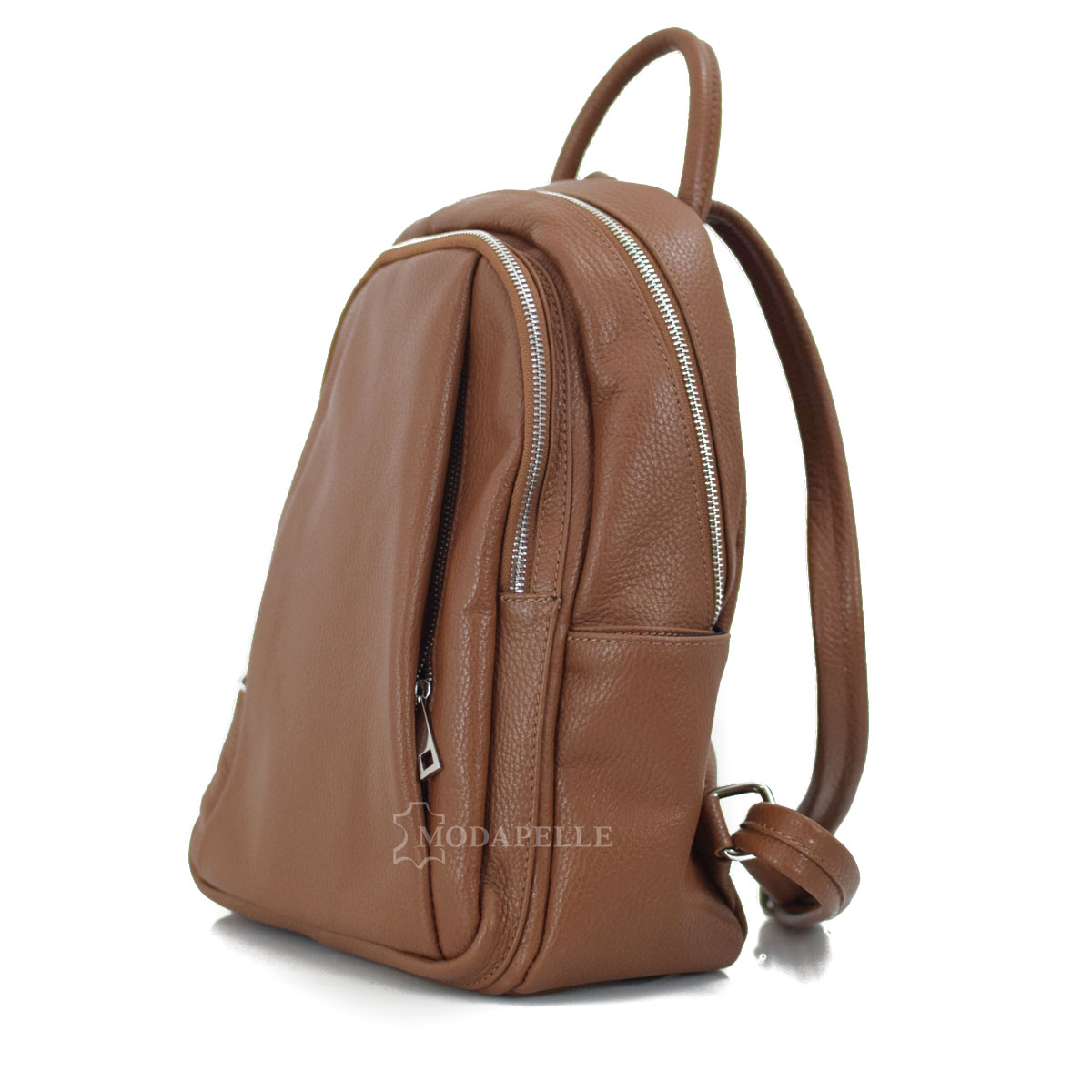 Leather backpack in tan color - made in Italy - Modapelle